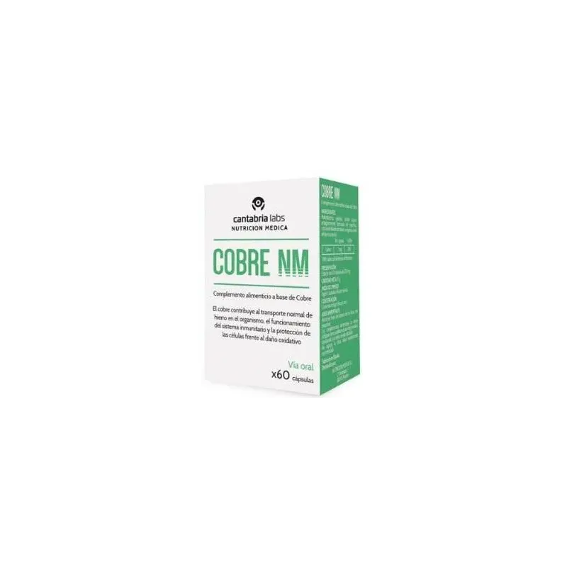 Cobre nm 60cap. - nutricion medica | Farmacia Barata
