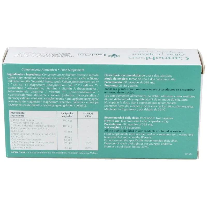 Cannabisan oral 60cap. 2 | Farmacia Barata