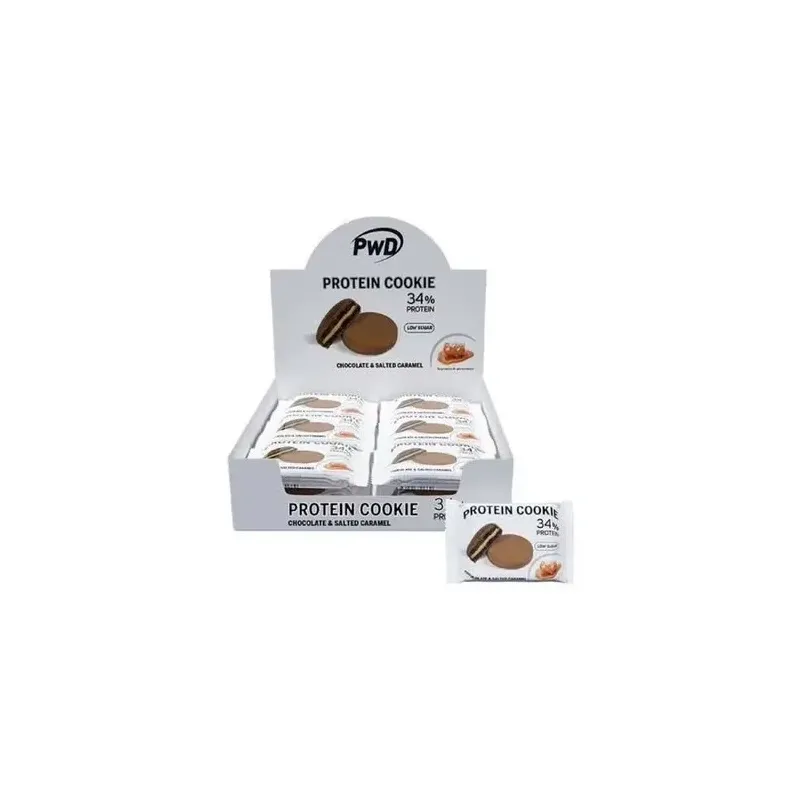 Pwd nutrition protein cookies chocolate y salted caramel 18x30g | Farmacia Barata