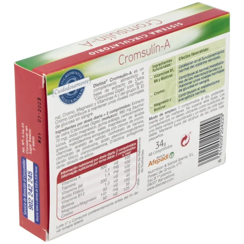 Cromsulin a (diabetes) 48comp | Farmacia Barata Cromsulin a (diabetes) 48comp | Farmacia Barata