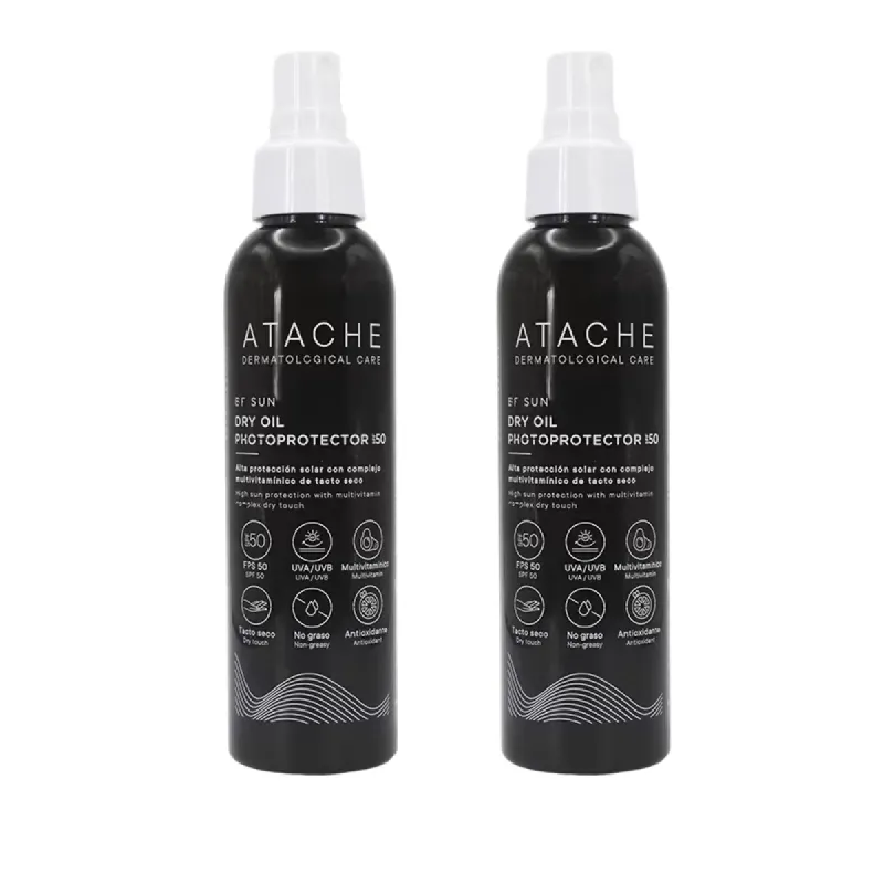 Atache Be Sun Dry Oil Photoprotector SPF50 Duplo 2x150 ml | Farmacia Barata