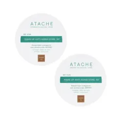 Atache Be Sun Anti-Aging Compacto Dorado SPF50 Duplo, 2x12 g