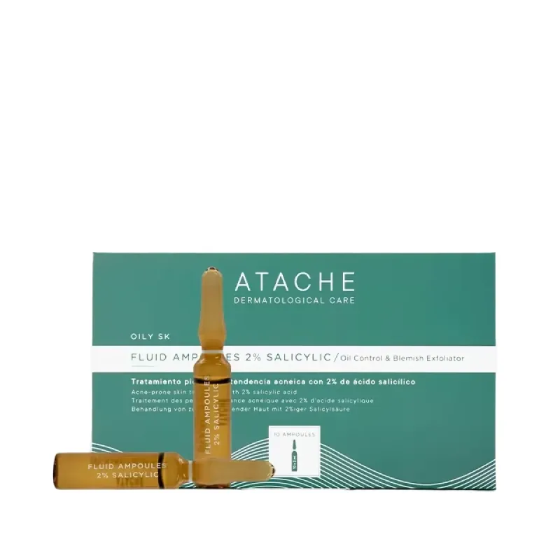 Atache Oily SK Fluid Ampollas 2% Salicylic 10x2 ml | Farmacia Barata Atache Oily SK Fluid Ampollas 2% Salicylic 10x2 ml | Farmacia Barata