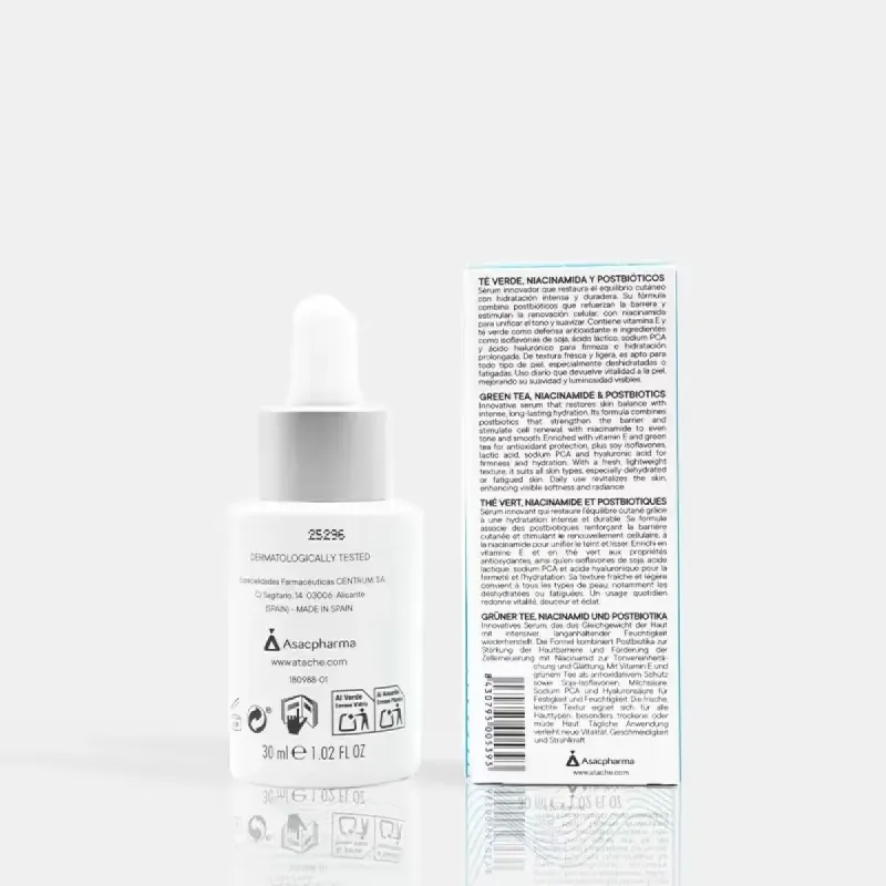 Atache Essentielle Green Tea Postbiotic Serum Antioxidante 30 ml | Farmacia Barata Atache Essentielle Green Tea Postbiotic Serum Antioxidante 30 ml | Farmacia Barata
