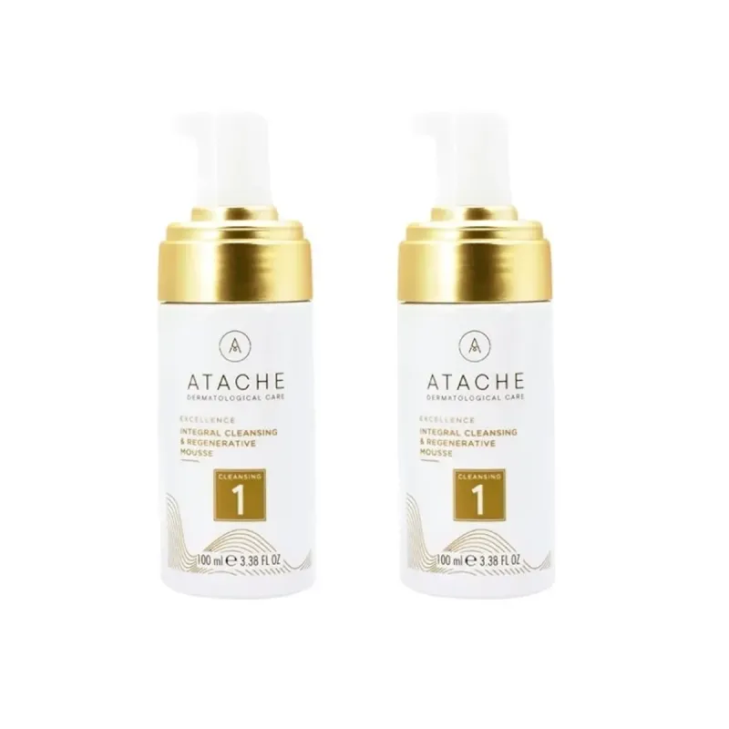 Atache Excellence Integral Cleansing Mousse Duplo 2x100 ml | Farmacia Barata Atache Excellence Integral Cleansing Mousse Duplo 2x100 ml | Farmacia Barata
