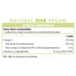 Puro Omega Natural DHA Vegan 90 perlas | Farmacia Barata