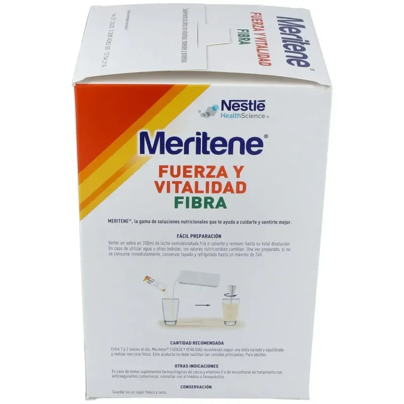 Meritene Fuerza y Vitalidad Fibra Vainilla 14 sobres | Farmacia Barata Meritene Fuerza y Vitalidad Fibra Vainilla 14 sobres | Farmacia Barata