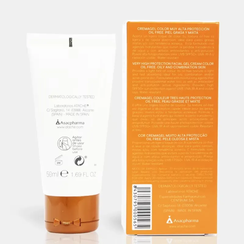 Atache Be Sun Gel Crema Color SPF50+ Piel Grasa 50 ml | Farmacia Barata Atache Be Sun Gel Crema Color SPF50+ Piel Grasa 50 ml | Farmacia Barata