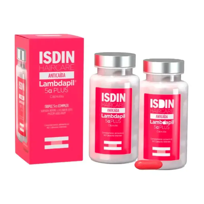 Isdin Lambdapil 5Alfa Plus Duplo, 2x60 | Farmacia Barata Isdin Lambdapil 5Alfa Plus Duplo, 2x60 | Farmacia Barata