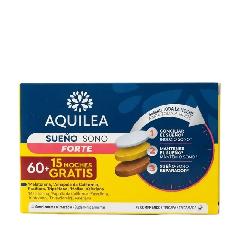 Aquilea Sueño Forte, 60 + 15 comprimidos | Farmacia Barata Aquilea Sueño Forte, 60 + 15 comprimidos | Farmacia Barata