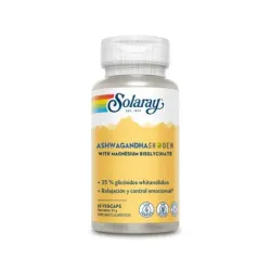 Solaray Ashawandha Shoden con Bisglycinato de Magnesio, 60 vegcaps