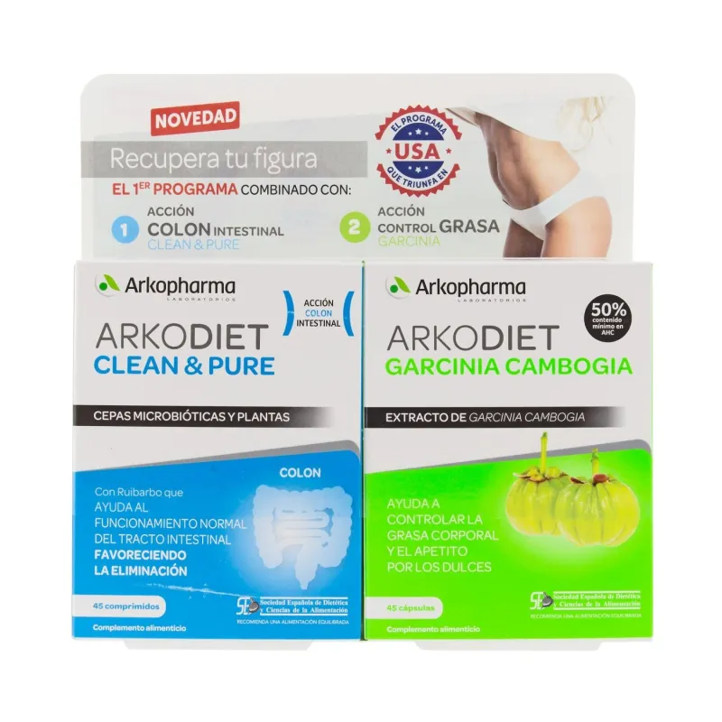 Arkodiet Clean & Pure + Garcinia Cambogia 45 Comprimidos Arkodiet Clean & Pure + Garcinia Cambogia 45 Comprimidos