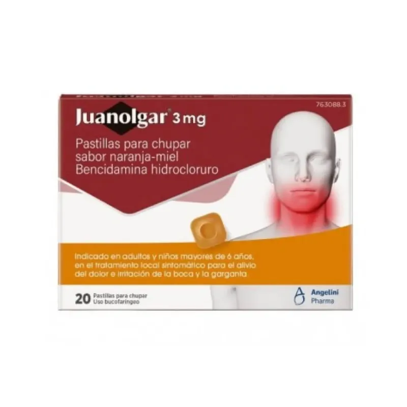 Junolgar Pastillas Sabor Naranja Miel, 20 uds | Farmacia Barata