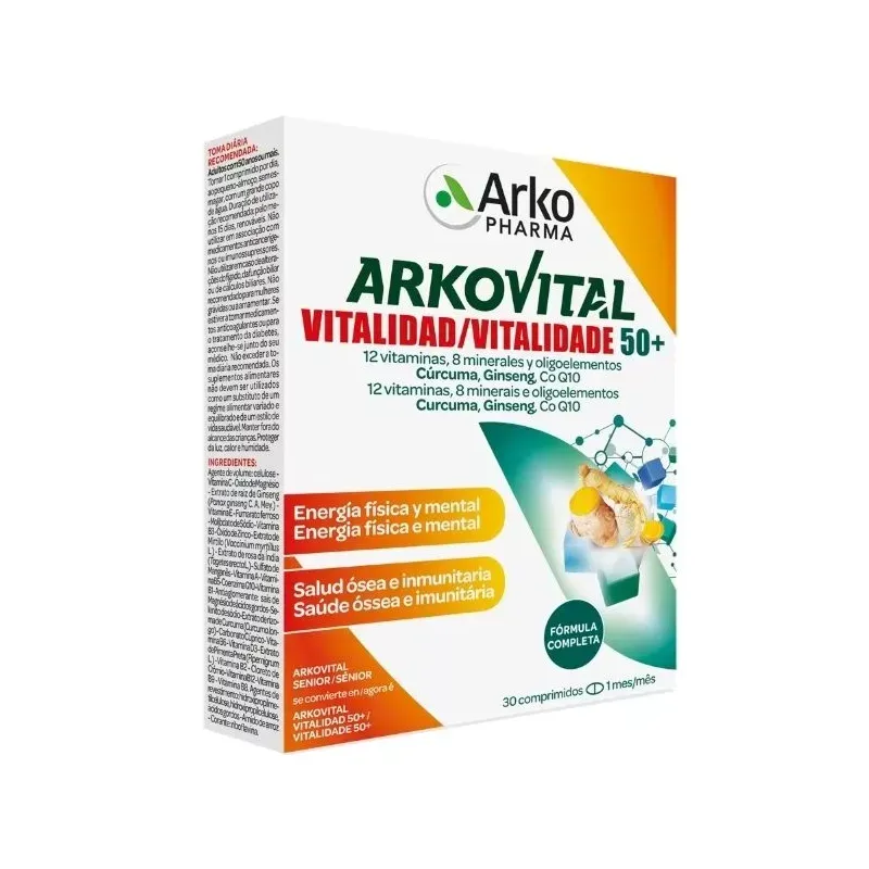 Arkovital Vitalidad 50+ 30 comprimidos | Farmacia Barata Arkovital Vitalidad 50+ 30 comprimidos | Farmacia Barata