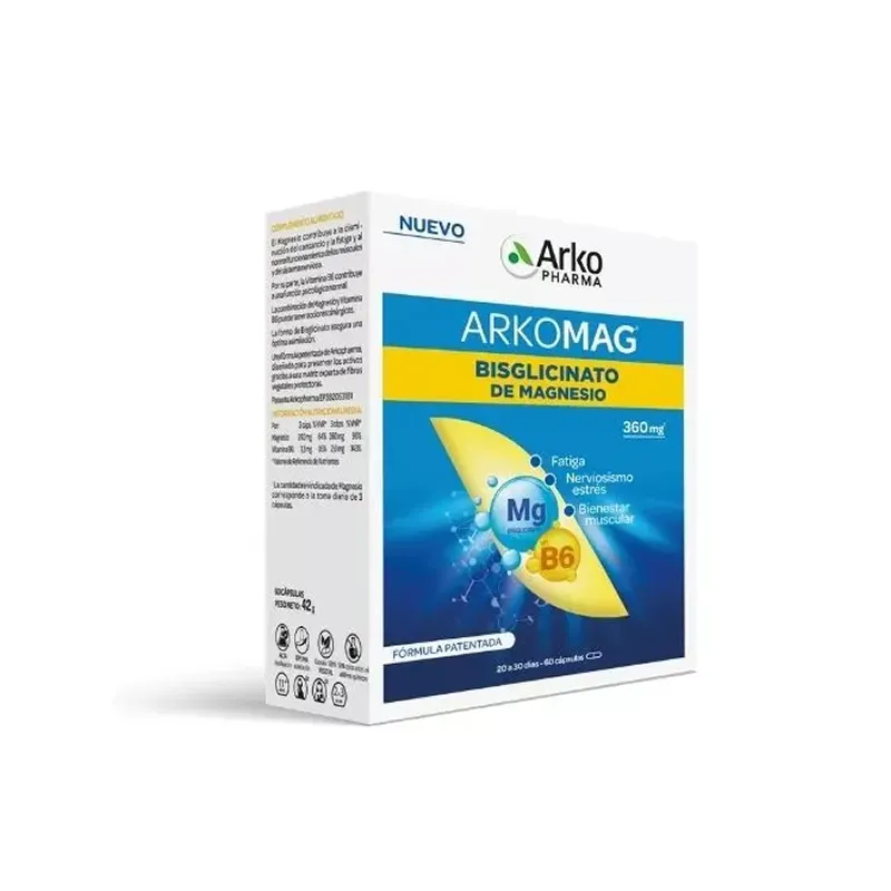 Arkomag Bisglicinato 60 cápsulas | Farmacia Barata Arkomag Bisglicinato 60 cápsulas | Farmacia Barata