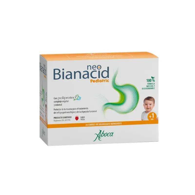 Aboca Neobianacid Pediatric granulado fresa, 36 sobres Aboca Neobianacid Pediatric granulado fresa, 36 sobres