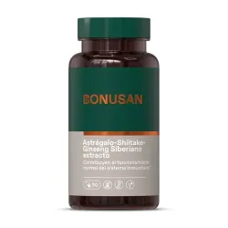 Bonusan Astrágalo-Shiitake-Ginseng siberiano, 90 comprimidos