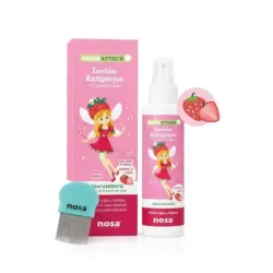 Nosa Attack Loción 5% Dimeticona Fresa, 100 ml + Liendrera