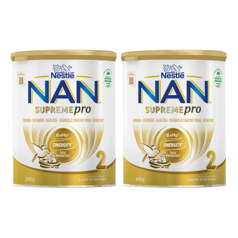Nan Supreme Pro 2 Duplo, 2 latas de 800 g | Farmacia Barata Nan Supreme Pro 2 Duplo, 2 latas de 800 g | Farmacia Barata