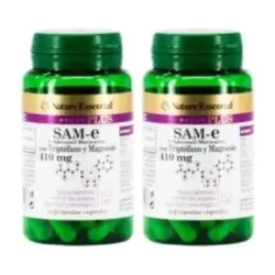 Nature Essential SAMe + Triptófano + Magnesio 410mg Duplo, 2 x 30 cápsulas