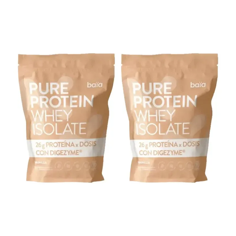 Baia Pure Protein Whey Isolate Vainilla Duplo, 2 x 750 g | Farmacia Barata Baia Pure Protein Whey Isolate Vainilla Duplo, 2 x 750 g | Farmacia Barata