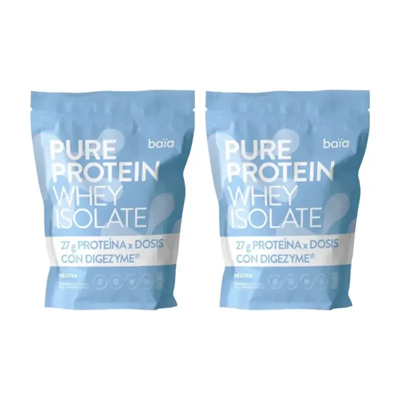 Baia Pure Protein Whey Isolate Neutra Duplo, 2 x 750 g | Farmacia Barata Baia Pure Protein Whey Isolate Neutra Duplo, 2 x 750 g | Farmacia Barata