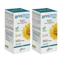 Aboca Grintuss jarabe para la tos seca y productiva en adultos Duplo, 2 x 180 g