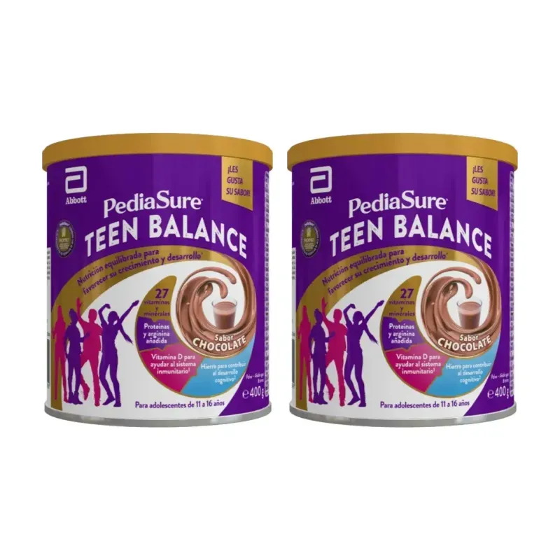 Pediasure Teen Balance Sabor Chocolate Duplo, 2 x 400 g | Farmacia Barata Pediasure Teen Balance Sabor Chocolate Duplo, 2 x 400 g | Farmacia Barata
