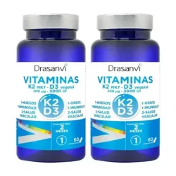 Drasanvi Vitamina K2+D3 Duplo, 2 x 60 comprimidos