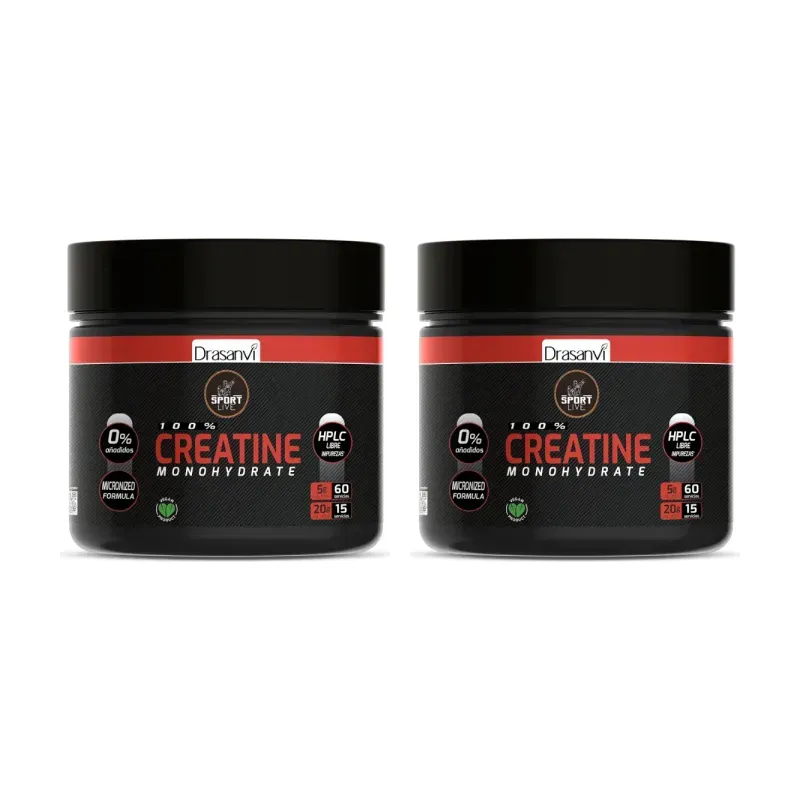 Drasanvi Creatina Monohidrato Duplo, 2 x 300 g | Farmacia Barata