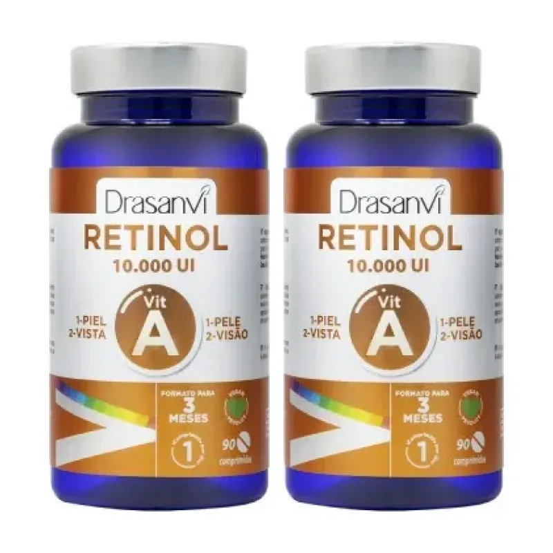Drasanvi Vitamina A Retinol Duplo, 2 x 90 comprimidos | Farmacia Barata Drasanvi Vitamina A Retinol Duplo, 2 x 90 comprimidos | Farmacia Barata