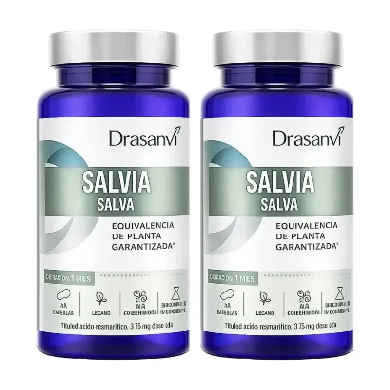 Drasanvi Nutrabasics Salvia Duplo, 2 x 30 cápsulas | Farmacia Barata Drasanvi Nutrabasics Salvia Duplo, 2 x 30 cápsulas | Farmacia Barata