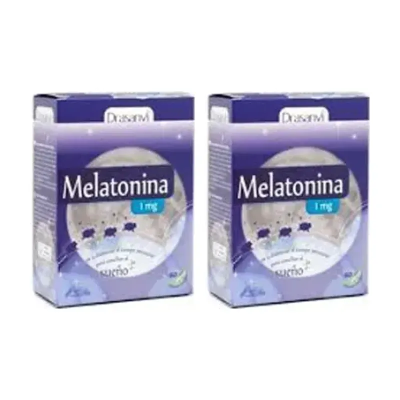 Drasanvi Melatonina Duplo, 2 x 60 comprimidos de 1.9mg. | Farmacia Barata