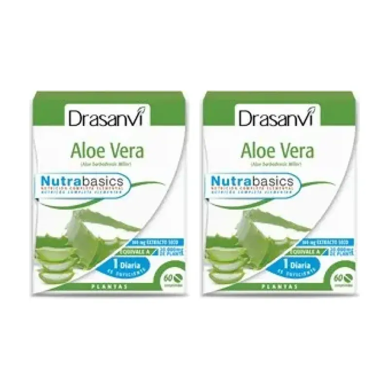 Drasanvi Aloe Vera Duplo, 2 x 60 cápsulas. | Farmacia Barata Drasanvi Aloe Vera Duplo, 2 x 60 cápsulas. | Farmacia Barata