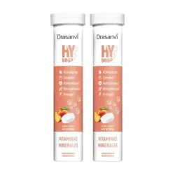 Drasanvi Hydrop Electrolitos Sabor Melocotón Duplo, 2 x 18 comprimidos efervescentes | Farmacia Barata Drasanvi Hydrop Electrolitos Sabor Melocotón Duplo, 2 x 18 comprimidos efervescentes | Farmacia Barata