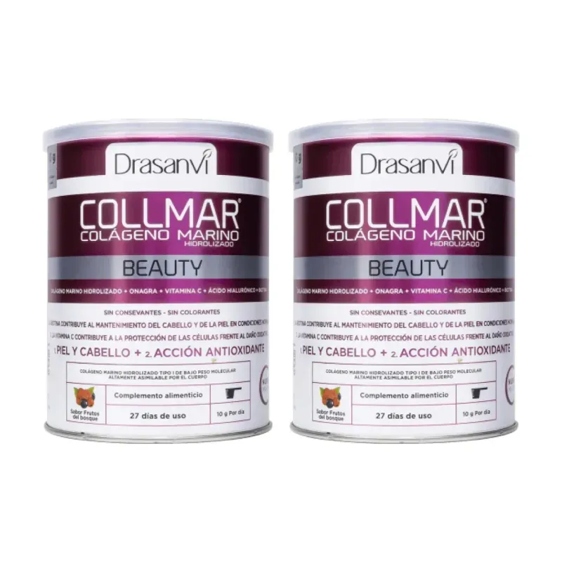 Drasanvi Collmar Beauty Colágeno Marino Hidrolizado Frutas del Fosque Duplo, 2 x 275 gr | Farmacia Barata