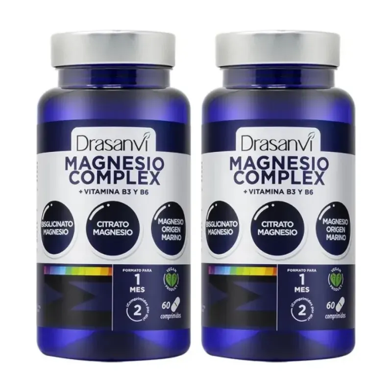 Drasanvi Magnesio Complex Duplo, 2 x 60 comprimidos | Farmacia Barata Drasanvi Magnesio Complex Duplo, 2 x 60 comprimidos | Farmacia Barata