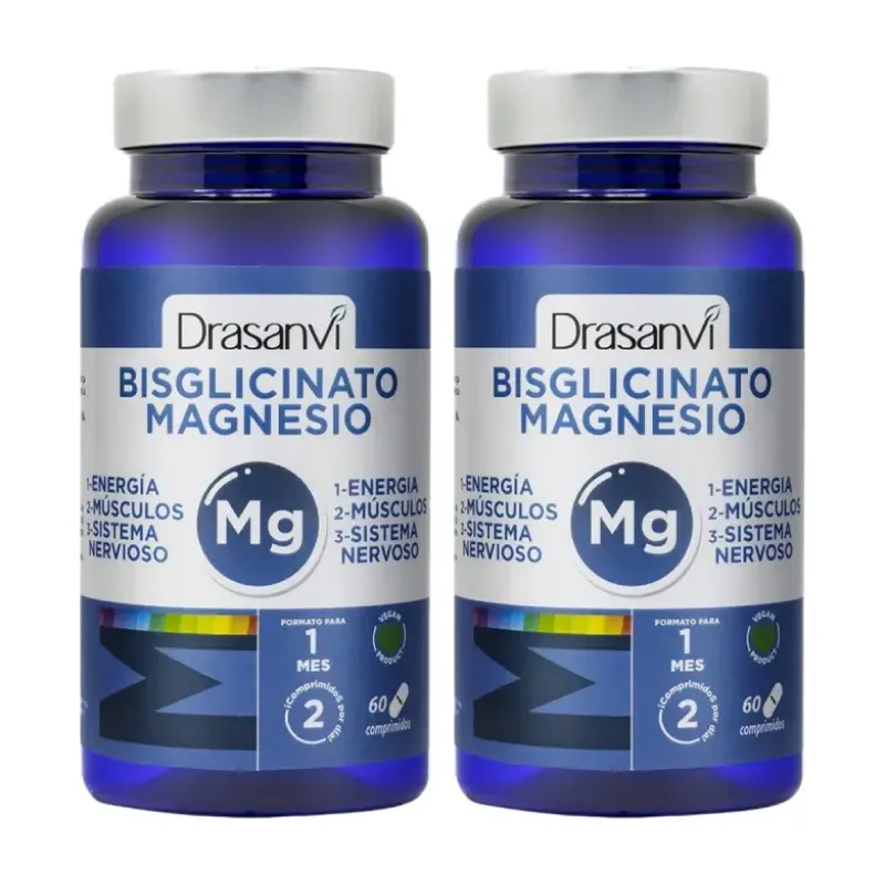 Drasanvi Bisglicinato Magnesio Duplo, 2 x 60 comprimidos | Farmacia Barata