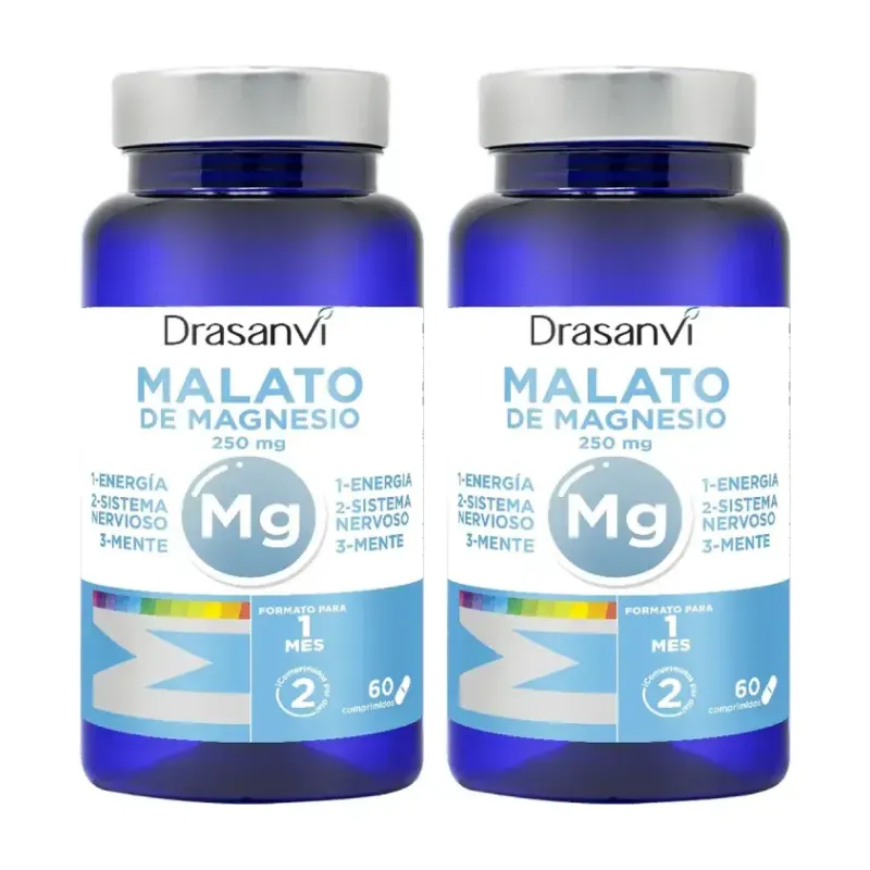 Drasanvi Mineral Malato Magnesio Duplo, 2 x 60 comprimidos | Farmacia Barata