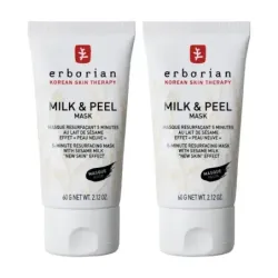 Erborian milk & peel mask mascarilla rejuvenecedora Duplo, 2 x 60 g