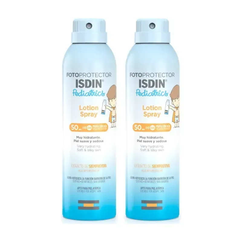 Fotoprotector Isdin Pediatrics Lotion Spray SPF50+ Duplo, 2 x 200ml. | Farmacia Barata Fotoprotector Isdin Pediatrics Lotion Spray SPF50+ Duplo, 2 x 200ml. | Farmacia Barata