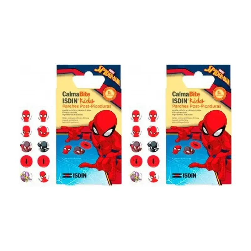 Isdin Calmabite Kids Parches Post-Picadura Spiderman Duplo, 2 x 30 Uds. | Farmacia Barata Isdin Calmabite Kids Parches Post-Picadura Spiderman Duplo, 2 x 30 Uds. | Farmacia Barata