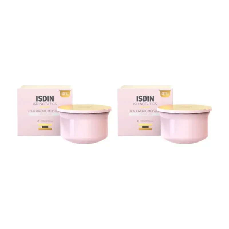 Isdinceutics Hyaluronic Moisture Recarga crema facial piel sensible Duplo, 2 x 50 g | Farmacia Barata
