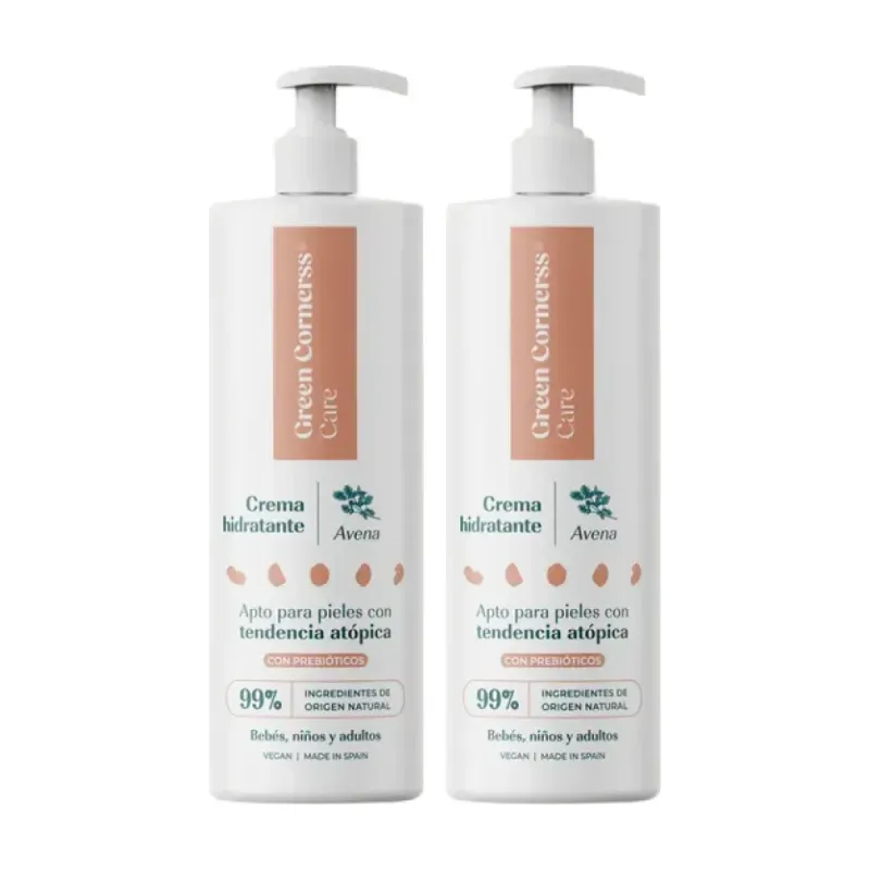 Green Cornerss Crema Hidratante de Avena Duplo, 2 x 280 ml | Farmacia Barata Green Cornerss Crema Hidratante de Avena Duplo, 2 x 280 ml | Farmacia Barata
