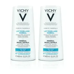 Vichy Leche Micelar Piel Sensible Duplo, 2 x 400ml.
