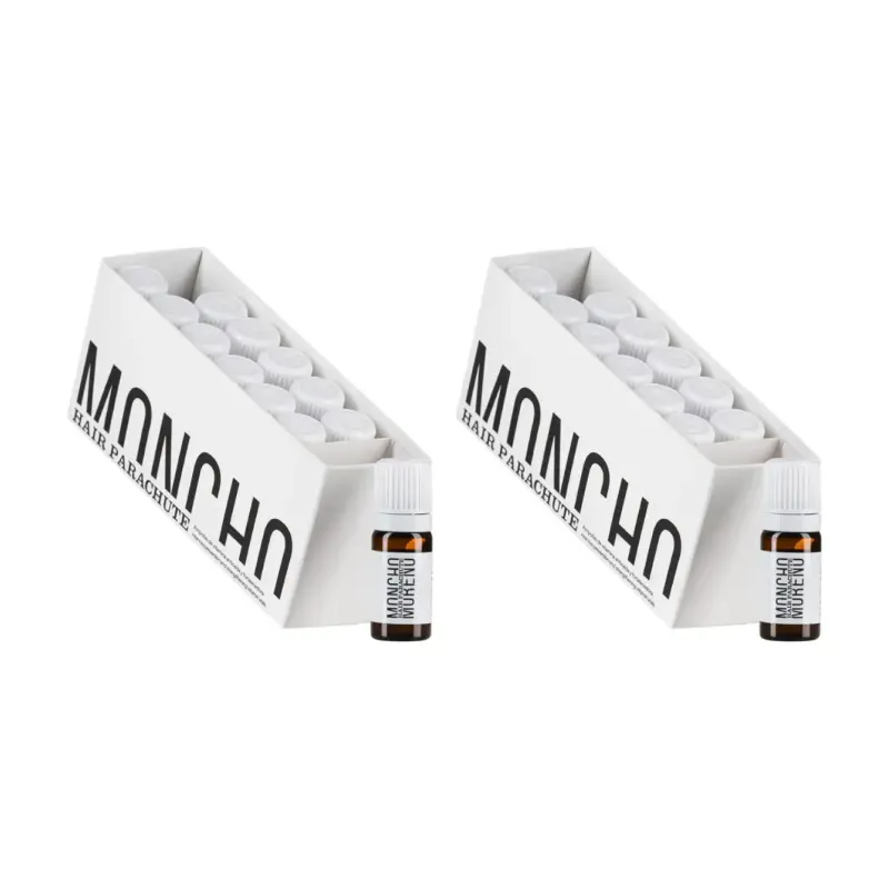 Moncho Moreno Hair Parachute Duplo, 2 x 12 unidades de 6 ml | Farmacia Barata Moncho Moreno Hair Parachute Duplo, 2 x 12 unidades de 6 ml | Farmacia Barata