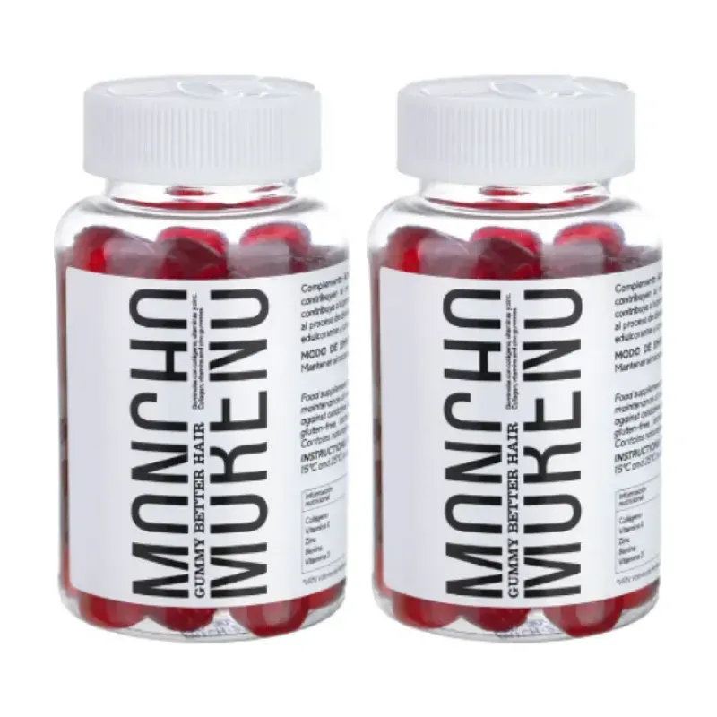 Moncho Moreno Gummy Better Hair Duplo, 2 x 60 gummies | Farmacia Barata Moncho Moreno Gummy Better Hair Duplo, 2 x 60 gummies | Farmacia Barata