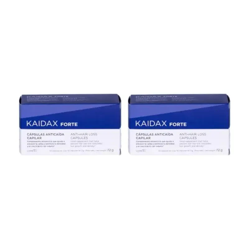 Kaidax Forte anti-caída Duplo, 2 x 60 cápsulas | Farmacia Barata Kaidax Forte anti-caída Duplo, 2 x 60 cápsulas | Farmacia Barata