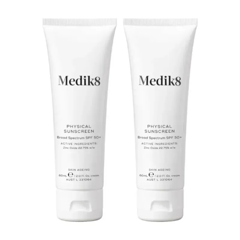 Medik8 Physical sunscreen SPF50 Duplo, 2 x 60 ml | Farmacia Barata Medik8 Physical sunscreen SPF50 Duplo, 2 x 60 ml | Farmacia Barata