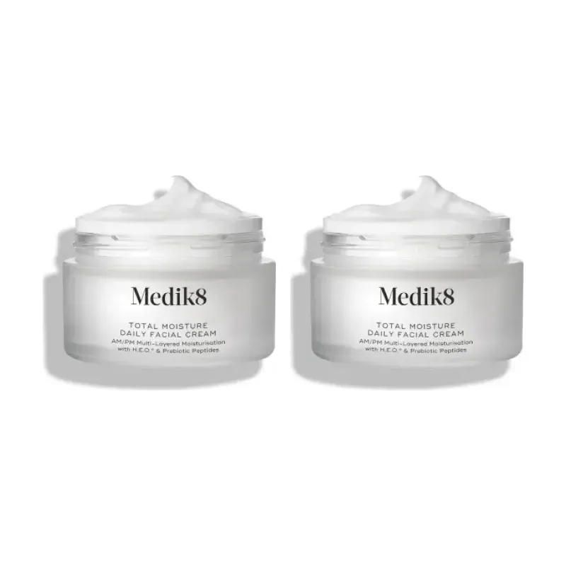 Medik8 Total Moisture Daily Facial Cream Duplo, 2 x 50 ml | Farmacia Barata Medik8 Total Moisture Daily Facial Cream Duplo, 2 x 50 ml | Farmacia Barata